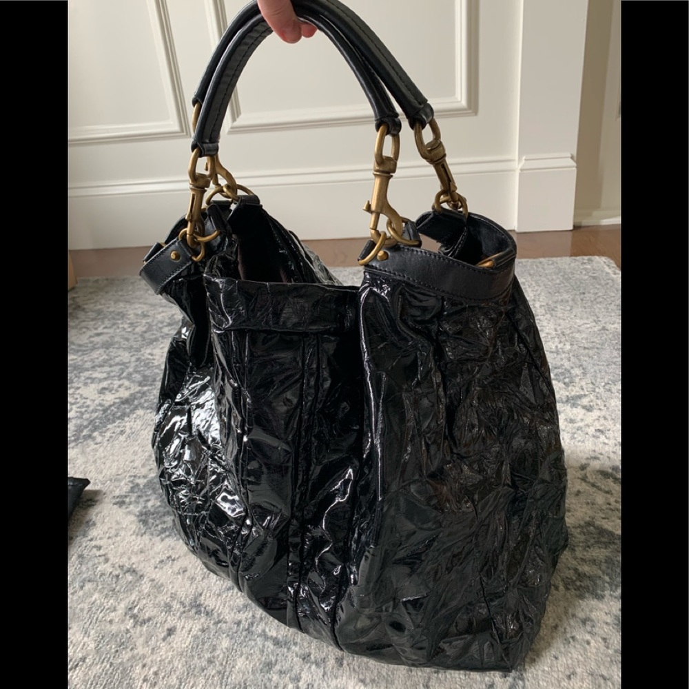 Escada patent handbag